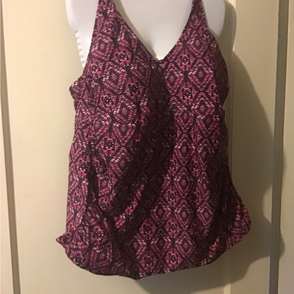 Ava & Viv 20W Plus Size berry swimsuit top NWT - Picture 6 of 6